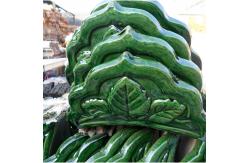 China Water Resistant Asian Style Roof Tiles Customized Leaf Pattern For Garden Pavilion supplier