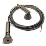 Adjustable Stainless Suspension Cable Display Ceiling Accessories With Wall To Wall Fixings for sale