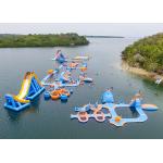 TUV Inflatable Water Park Aqua Park Island For Beach , Sea , Ocean for sale