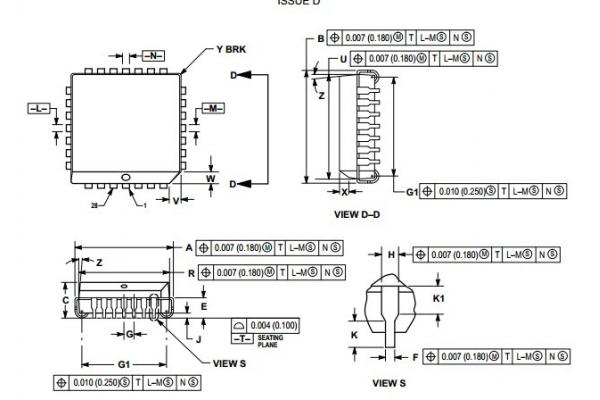Integrated Circuit Chip LOW SKEW CMOS PLL CLOCK DRIVER MC88LV915T MOTOROLA PLCC28