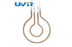 China Gold Reflector Circular Infrared Lamps Quartz Tube Shortwave supplier