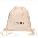 Customized Logo Drawstring Cotton Rope Drawstring Sport Bag For Clothing for sale