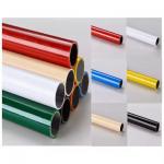 Round H2810 Pe Coated Colorful Steel Lean Pipe / Lean Tubes With Customized Length 4 M for sale