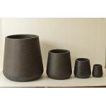 Modern Round Fiber Clay Planter with Customed Design and Drainage Holes for sale