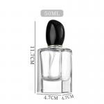 Square Glass Perfume Bottle with 50ml 100ml Capacity and Distinctive Irregular-shaped Cap