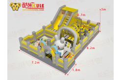 China Rabbit Park Inflatable Jumping Blow Up Castles With Sand Pool supplier