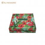 Chocolate Gift Box Gold Foil Logo Green Cookie Paper Box Food Grade 9 Pieces Chocolate Packaging Box for sale