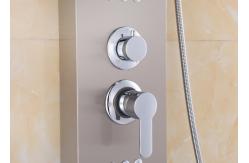 China Dual Zinc Alloy Handle Waterfall Shower Tower , Easy Install Shower Panel ROVATE supplier