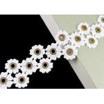 Glitter Inlay Crystal Diamond Nickle Eyelet Lace Trim Embroidered Customized for sale