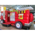 Customized Funny Firetruck Bounce House Inflatable Jumping House For Kids