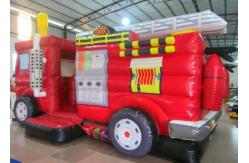China Customized Funny Firetruck Bounce House Inflatable Jumping House For Kids supplier