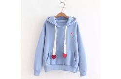 China Knitted Fabric Women'S Oversized Pullover Hoodies Embroidered Custom supplier