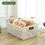 46*35cm 3 Tier Washing Basket White Plastic Laundry Hamper Home Use