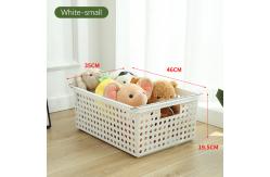 China 46*35cm 3 Tier Washing Basket White Plastic Laundry Hamper Home Use supplier