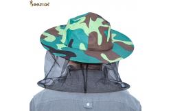 China Beekeeping Protective Hat Single-Inner Layer Camouflage Bee Hat Polyester Material supplier