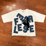 Custom Applique Embroidery Logo Drop Shoulder Heavyweight Distressed 220 Gsm 100_ Cotton Raw Hem Cut Edge Oversized Men T Shirts for sale