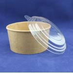disposable craft  paper salad bowl with printed paper cup  and  pet lid
