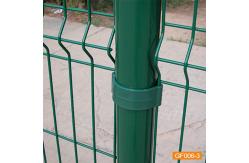 China Round Post Match With V Security Steel Fence 6.0mm Using Plastic Clips supplier