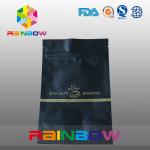 Black matte k coffee aluminum foil pouch packaging doypack bags for sale