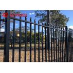 Ornamental Galvanized Steel Spear Top Fencing Panels Security For Garden And Stairs for sale