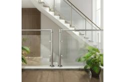 China Compact Stainless Steel Handrails with Flat Saddle for Glass Railings supplier