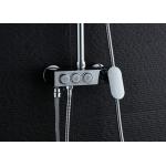 Handheld Head Adjustable LED Shower Set Brushed Surface ROVATE With Slid Bar