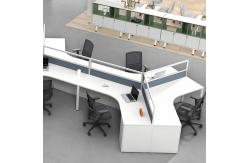 China Customize Y Shaped Desktop 4 6 8 Person Wooden Office Partition Workstation supplier