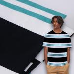 Skin-Friendly And Flexible Comfortable Fit Striped Knit Fabric For T-Shirt for sale
