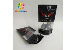 China Custom Accepted Matte Aluminum Foil Packaging Bags  Mylar Bags with Window supplier