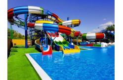 China 12mm Thickness fiber glass pool slide Water Theme Park Equipment Set supplier