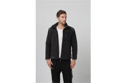 China Winter Microfleece Jacket Mens , Black cold weather work paka supplier