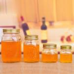 Regular Mouth Jam Jelly Jars With Metal Lid , Glass Canning Storage Jars