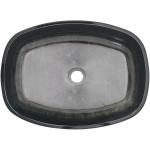 Scratch Resistant Glass Table Top Wash Basin Green Colour Engraving Modern