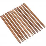 Best price 21cm Twin Printed Barbecue Disposable Bamboo Wooden Chopsticks With Free Design Custom Paper Sleeve for sale