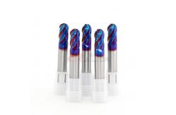China 4Fl Diamond Ball Nose End Mill For Cutting Inconel 1/2 Shank supplier