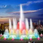 Garden decoration round music dancing fountain for sale