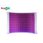 Wedding Photo Booth Hire Purple Inflatable LED Air Pump Photo Booth For Advertising / Festival for sale
