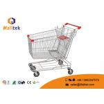 Wire Type Serviceable Supermarket Shopping Trolley Zinc Plated Large Volume 60-240L for sale