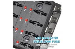 China 10 Way Blade Fuse Blocks ATO 125g Trike Fuse Holder With Cover supplier