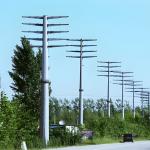 450Mpa 110KV Multiple Circuits 20M-35M Galvanized Steel Pole for Power Transmission and Erections of Wires for sale