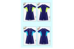 China Printing Boys Swimwear Sets One Piece Boy Swimsuit Splicing Hot Spring Zipper supplier
