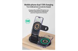 China Multifunction 5V/1A Wireless Charger - 3 In 1 QI Wireless Charger supplier