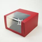 Reusable Cookie Dessert Packaging Box Clear Window Paper Cupcakes Boxes With Inserts for sale