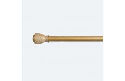 China Iron 25MM Curtain Rods Sets With Aluminum Alloy Curtain Finials And Brackets supplier