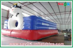 China Red / Blue PVC Giant  Inflatable Cow Bouncer For Amusement Park supplier