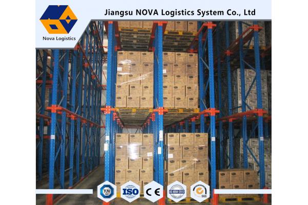 High Density Drive Through Pallet Racking Industrial Steel Storage Racks