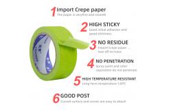 China High Temperature Automotive Adhesive Masking Tape 233 Green Heat-Resistant Pressure Sensitive Paint supplier