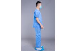 China Knit Collar Unisex SMS 35g Nurses Scrub Suit Uniform supplier