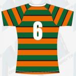 Adult Striped Rugby Polo Shirts Short Sleeve , 300gsm 4xl Rugby Shirts