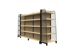 China Wooden 1800mm Gondola Shelving Stand Display Rack Supermarket Gondola Shelves supplier